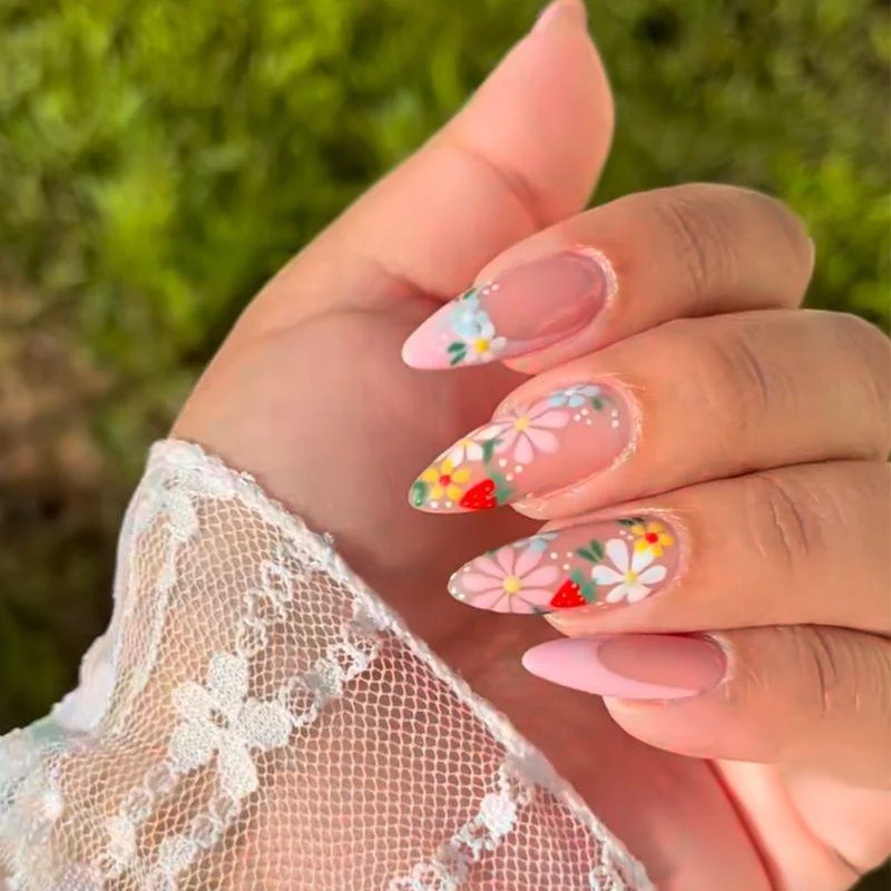 Florales Acryl-Nagelkunst-Set Karnz
