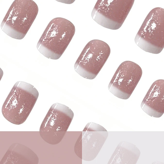 Glittery French Tip Nail Art Stornfield