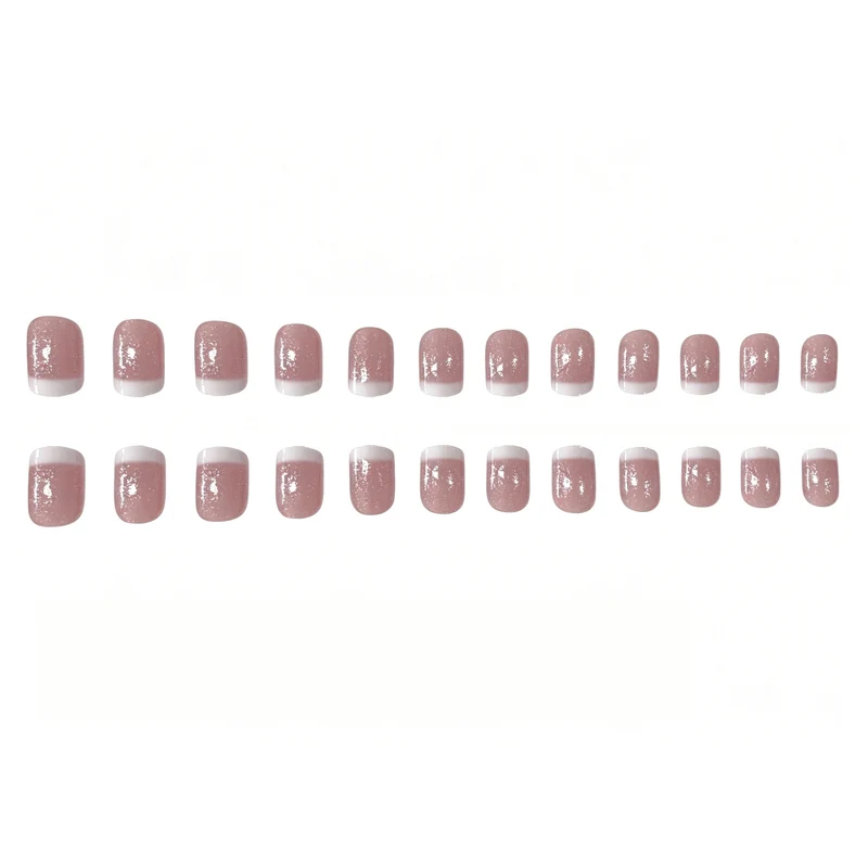 Glittery French Tip Nail Art Stornfield