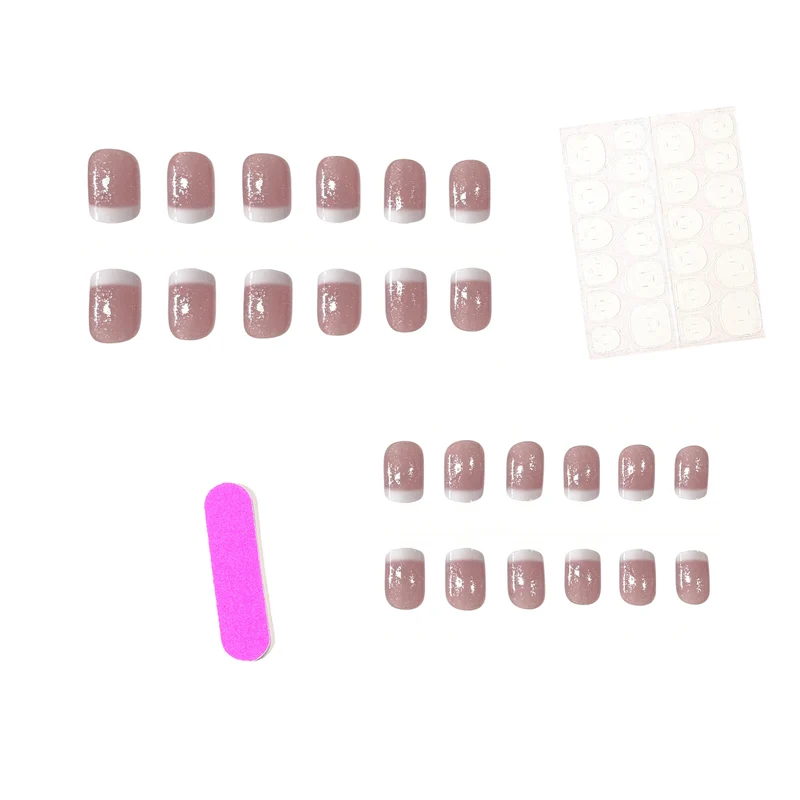 Glittery French Tip Nail Art Stornfield
