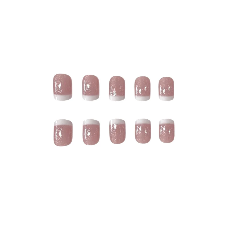 Glittery French Tip Nail Art Stornfield