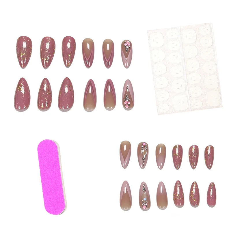 Glittery Floral Nail Art Stornfield