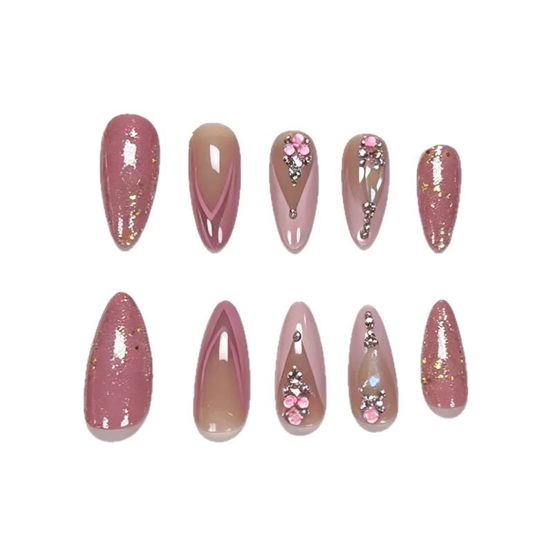 Glittery Floral Nail Art Stornfield