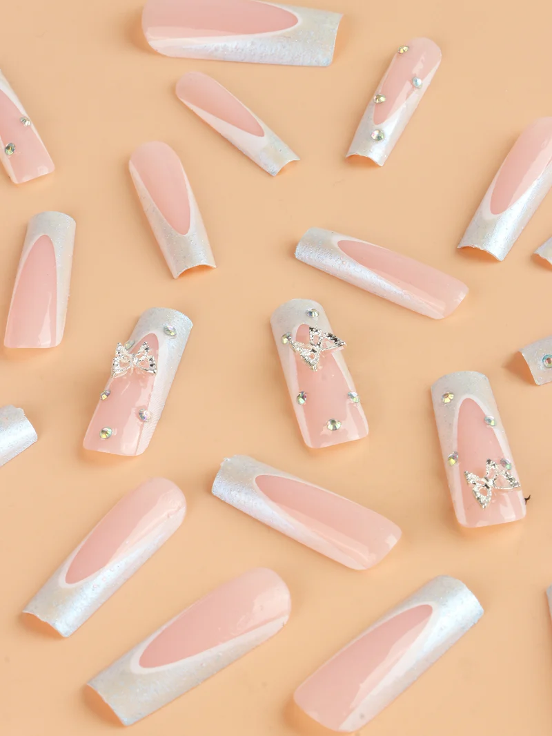 Glittery Butterfly Nail Art Extensions Stornfield