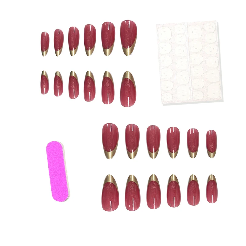 Glittery Almond-Shaped Nail Tips Stornfield