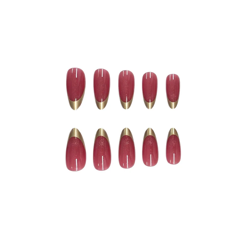 Glittery Almond-Shaped Nail Tips Stornfield