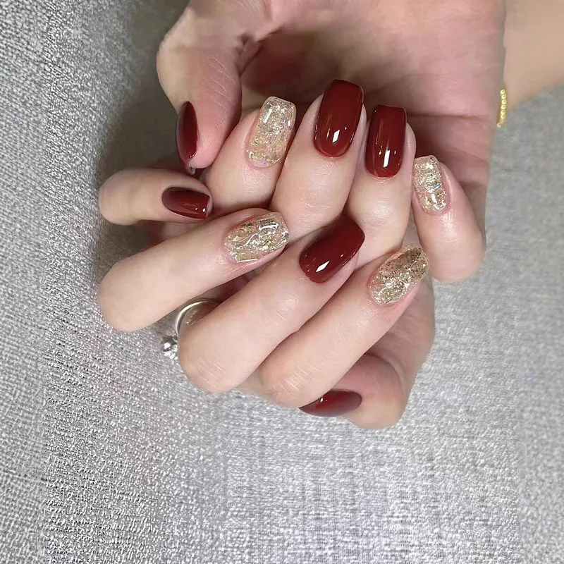 Glittery Acrylic Nail Art Enhancements Stornfield
