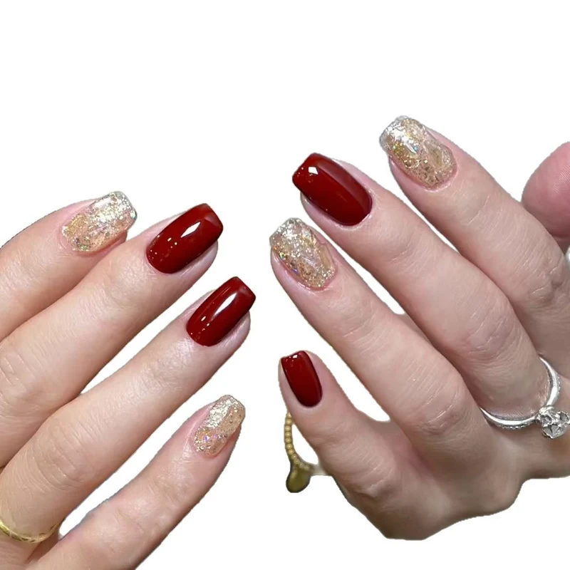 Glittery Acrylic Nail Art Enhancements Stornfield