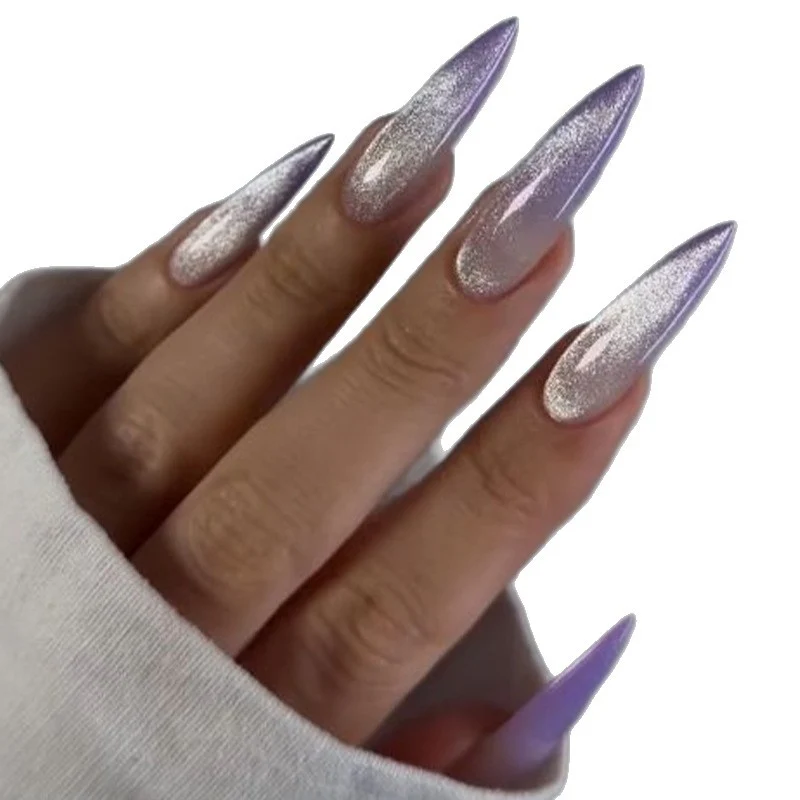Glitter Ombre Stiletto Nail Enhancements Stornfield