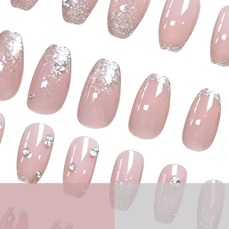 Glamorous Rhinestone Marble Nail Art Stornfield