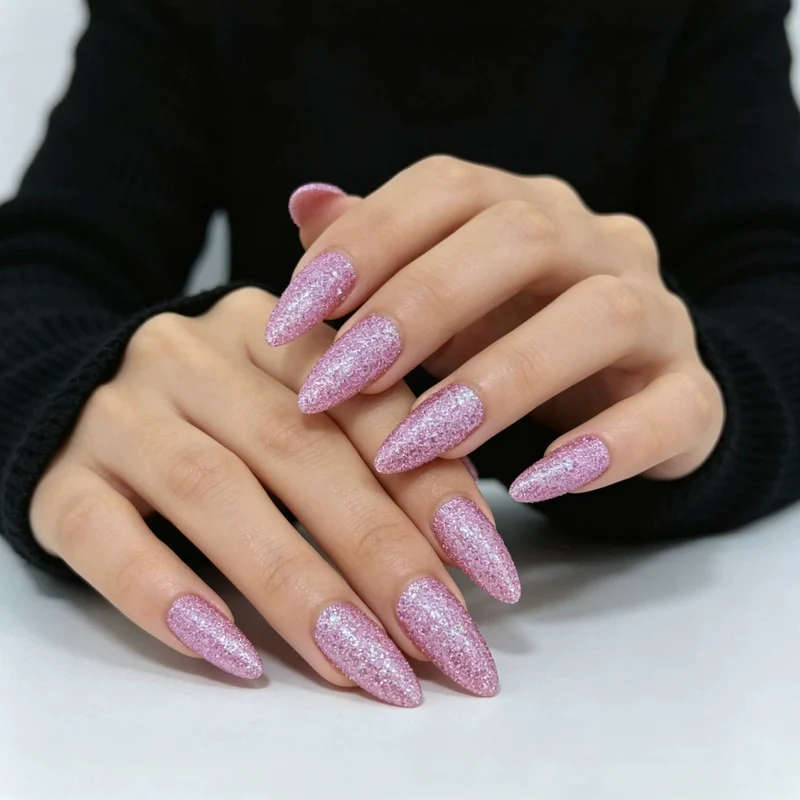 Glamorous Glittery Stiletto Nail Enhancements Stornfield