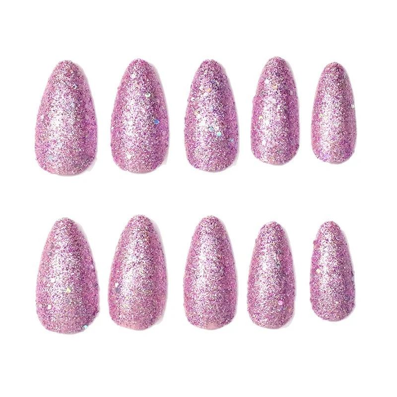 Glamorous Glittery Stiletto Nail Enhancements Stornfield