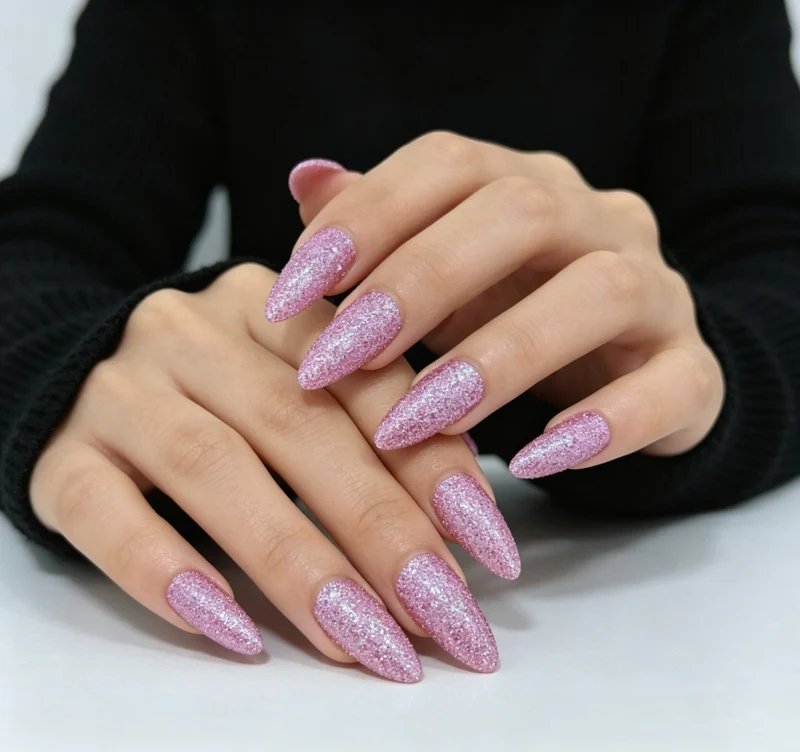 Glamorous Glittery Stiletto Nail Enhancements Stornfield