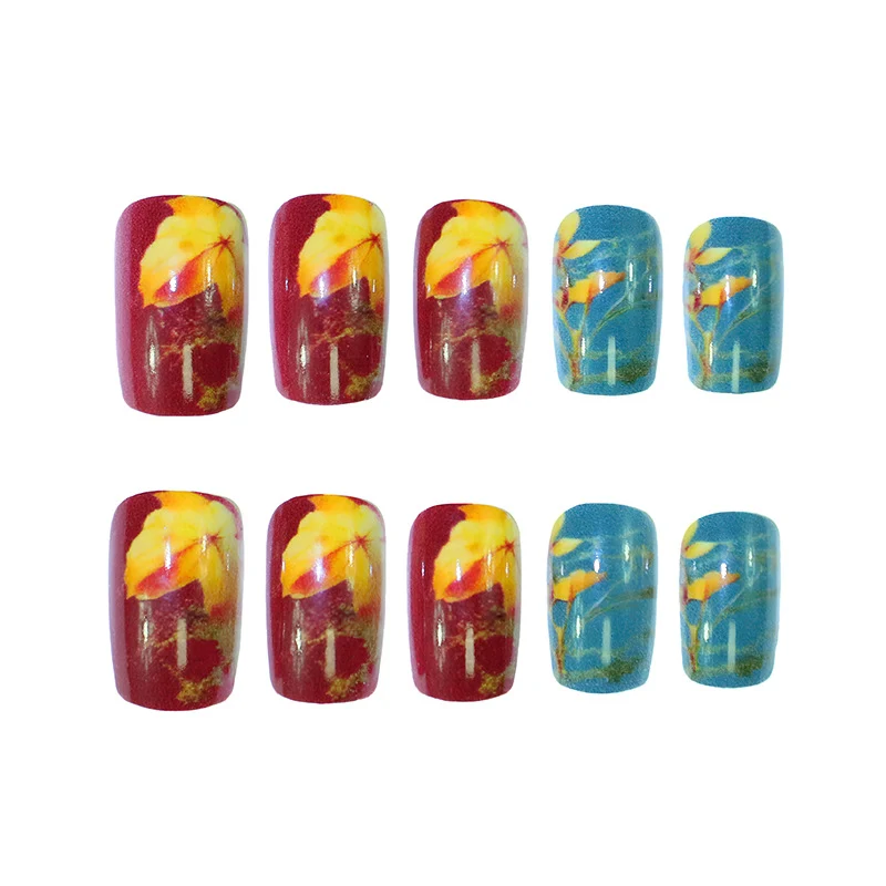 Floral Theme Acryl Nagelkunst Karnz