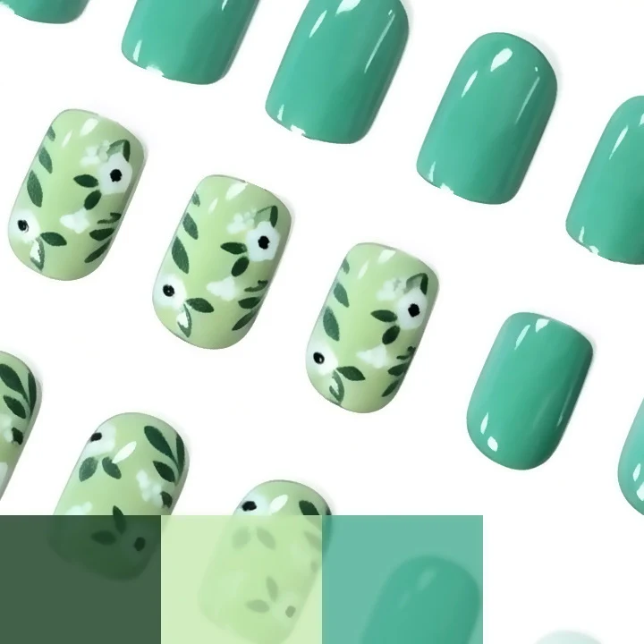 Blütenmuster Nagelaufkleber Karnz
