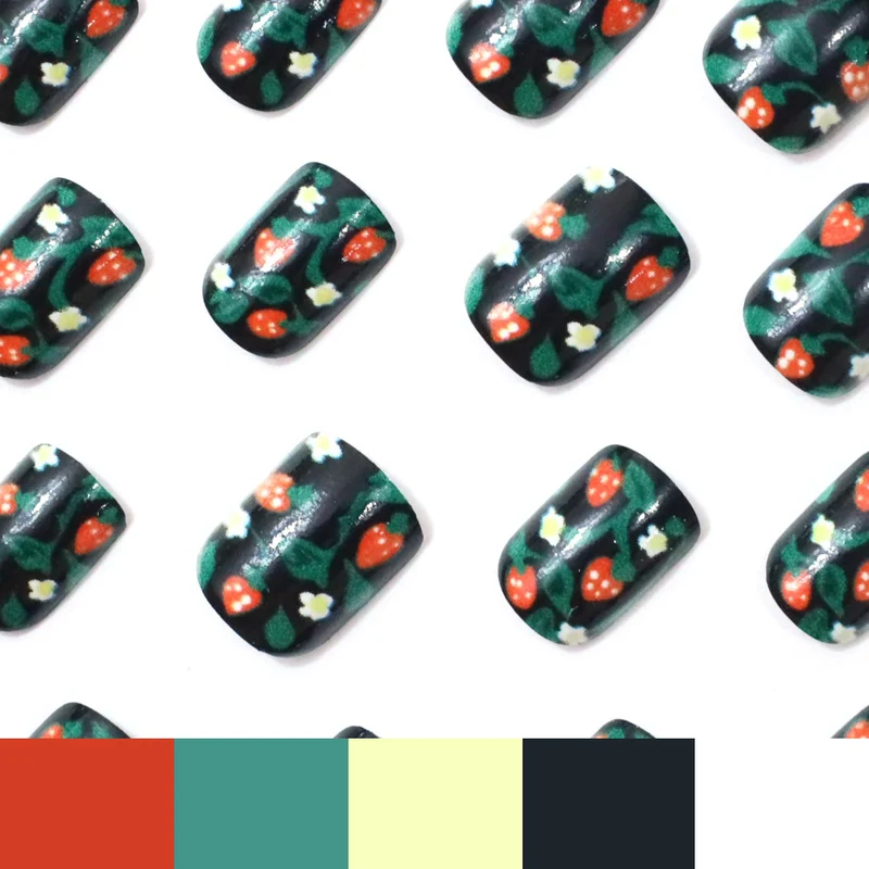 Blumenmuster Gel Nagelkunst Karnz