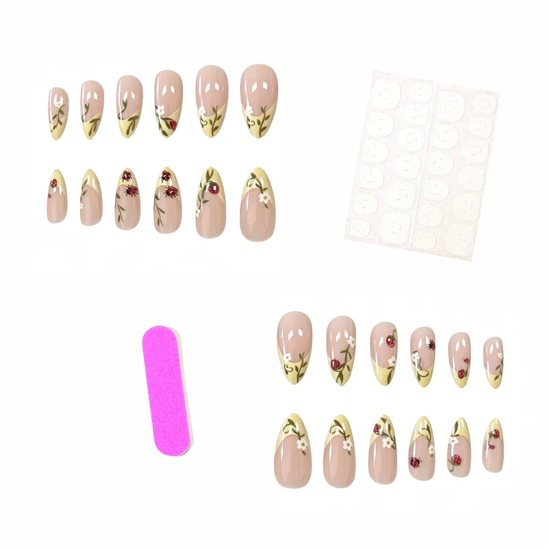 Blumenmuster Acryl-Nagelerweiterungen Karnz