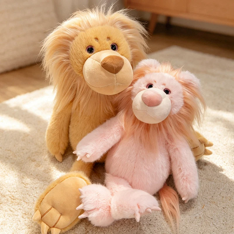 Plush Hugging Mane Lion Cuddle Doll with Oversized Paws and Bean-Fill Body Stornfield