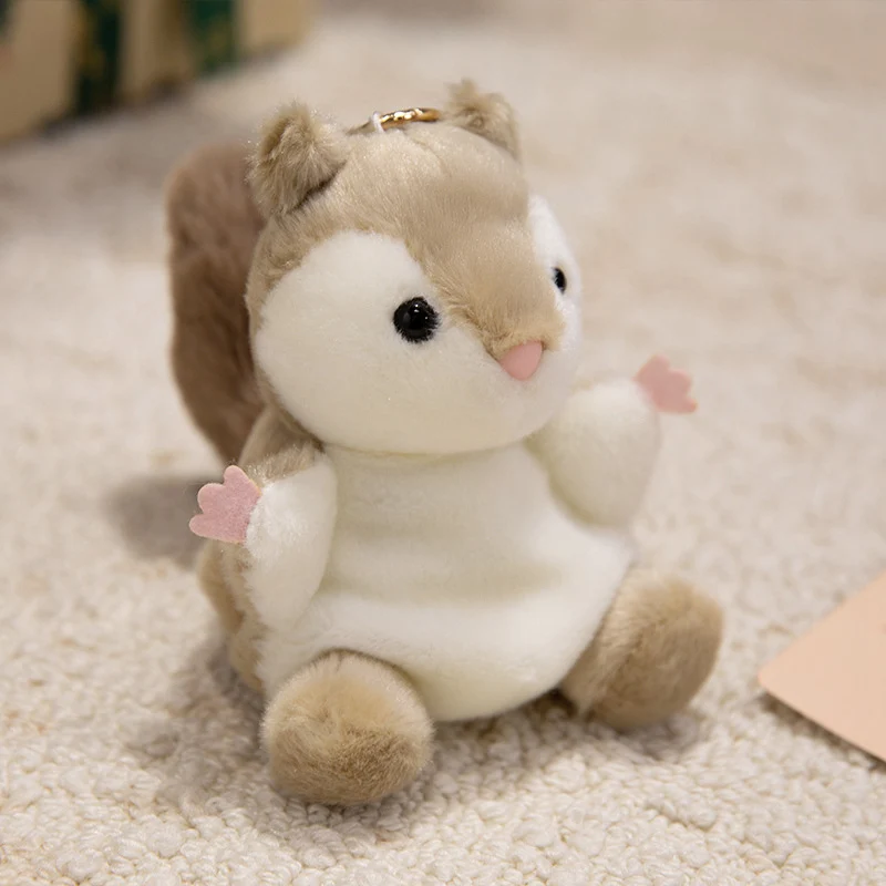 Mini Plush Otter Bag Charm with Metal Key Ring and Ultra-Soft Faux Fur Stornfield