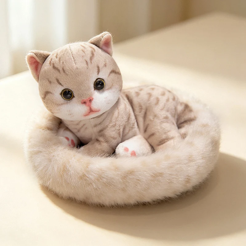 Mini Plush Calico Cat in Plush Cave Nest with Hanging Loop Stornfield