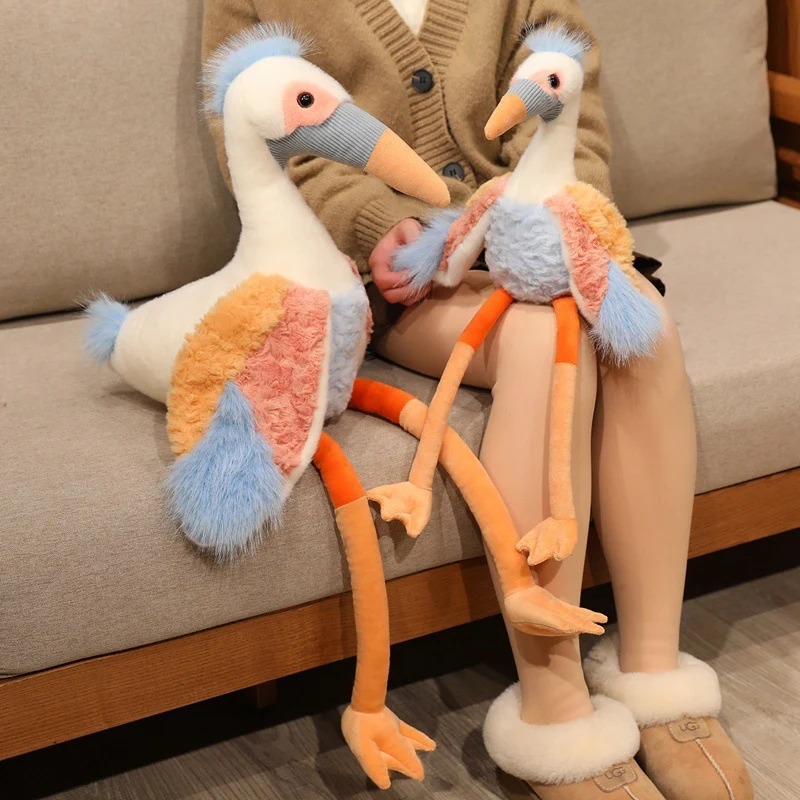 Long-Legged Plush Seabird Stuffed Toy with Fluffy Wings and Bendable Legs Stornfield
