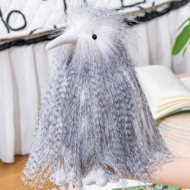 Long-Haired Faux-Fur Decorative Bird Plush Figurine with Soft Beak & Stable Base Stornfield