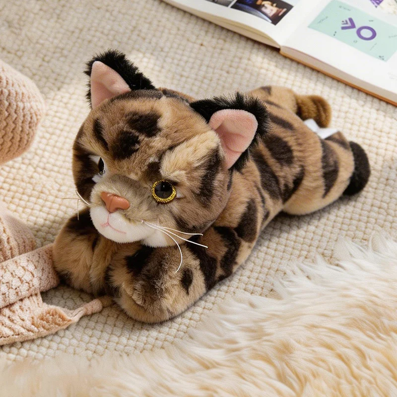 Lifelike Stretching Cat Plush Floor Cuddle Pillow Stornfield