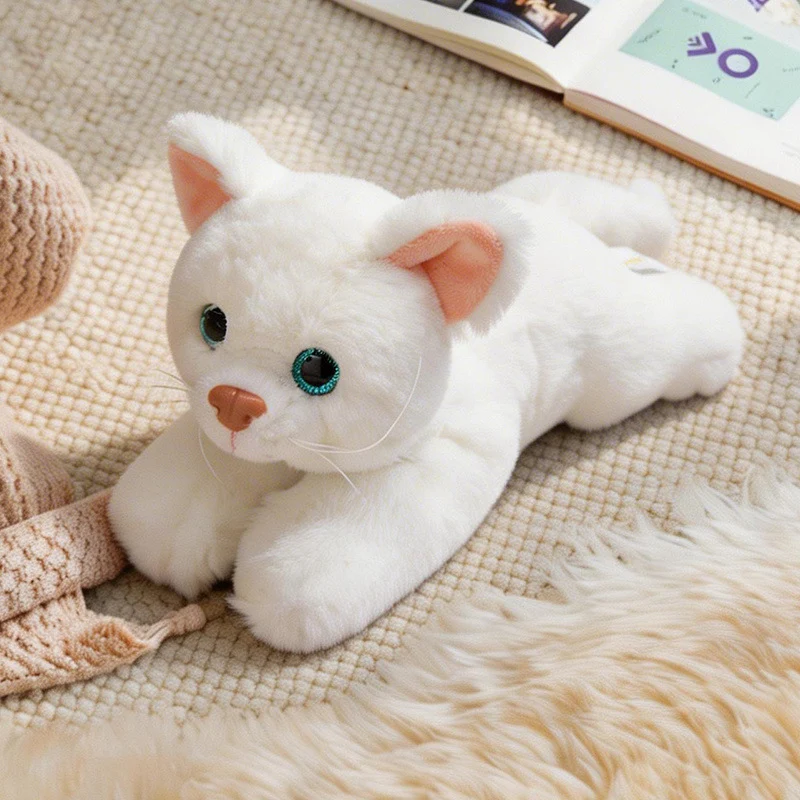 Lifelike Stretching Cat Plush Floor Cuddle Pillow Stornfield