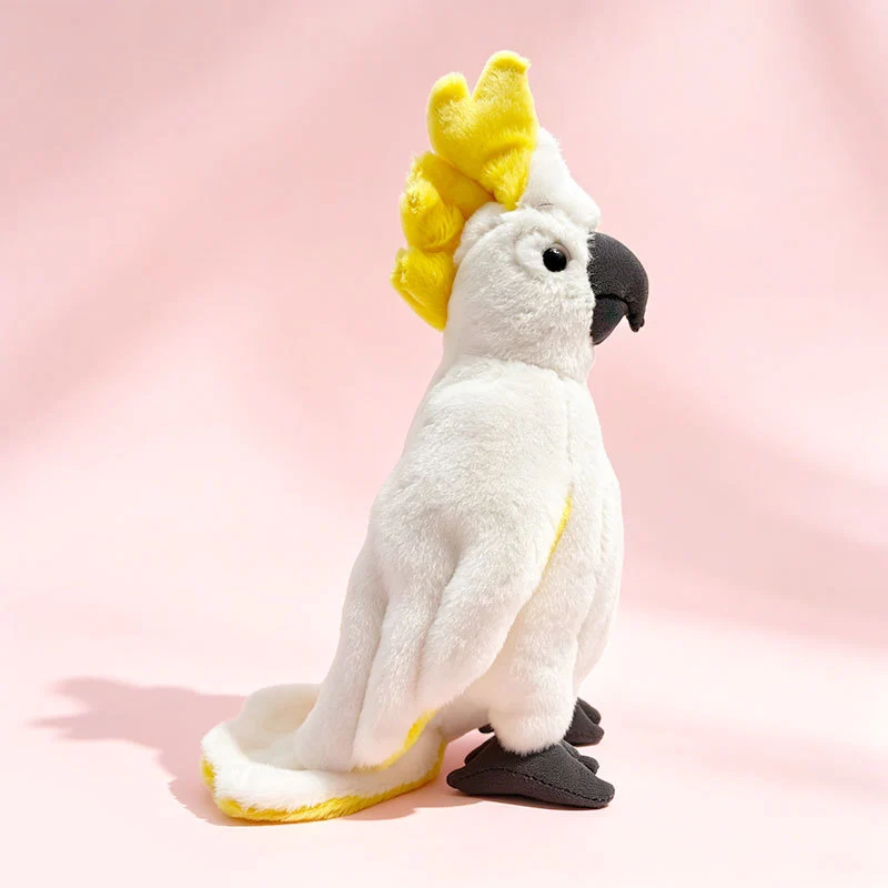 Lifelike Plush Parrot Toy with Embroidered Beak and Poseable Feet Stornfield