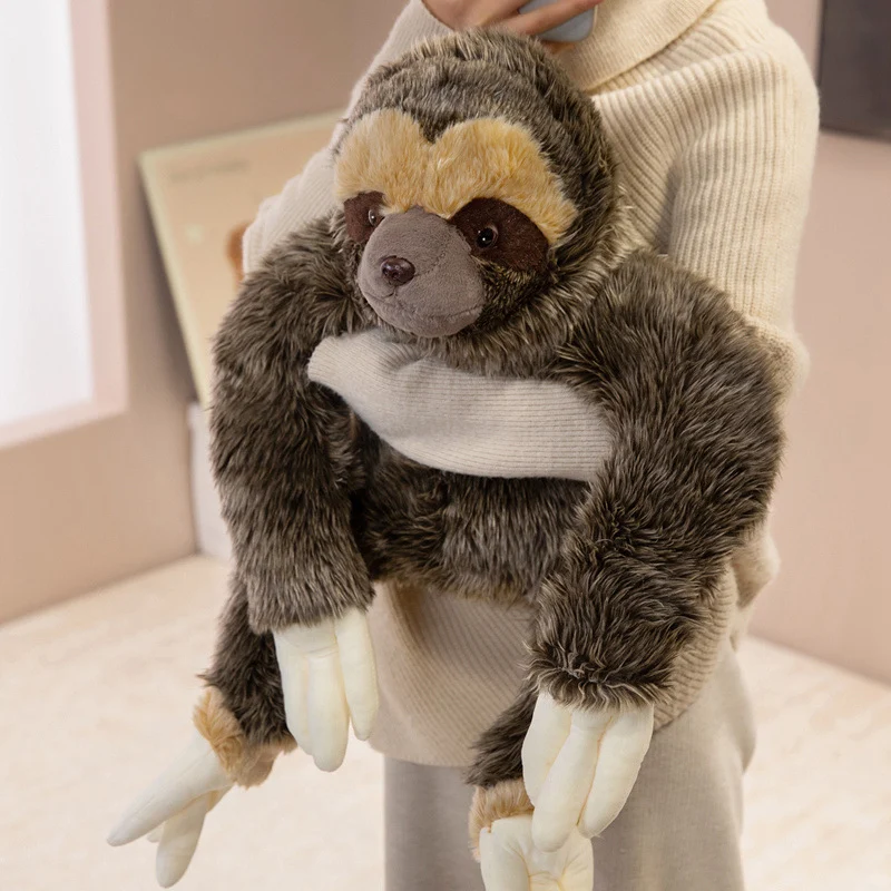 Lifelike Lying-Down Sloth Plush with Extra-Long Arms and Ultra-Soft Faux Fur Stornfield