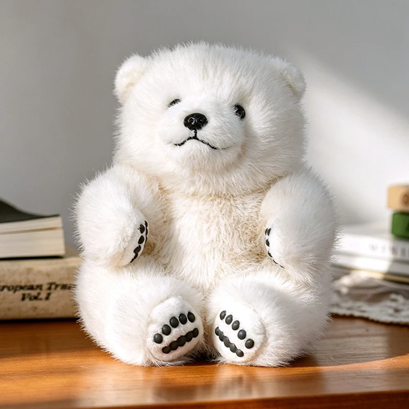 Sitting Plush Bear Cuddler with Ultra-Soft Faux Fur and Textured Paw Details Stornfield