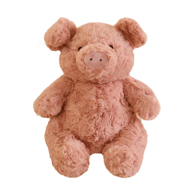 Sitting Pig Plush Cuddle Toy with Ultra-Soft Faux Fur and Huggable Body Stornfield