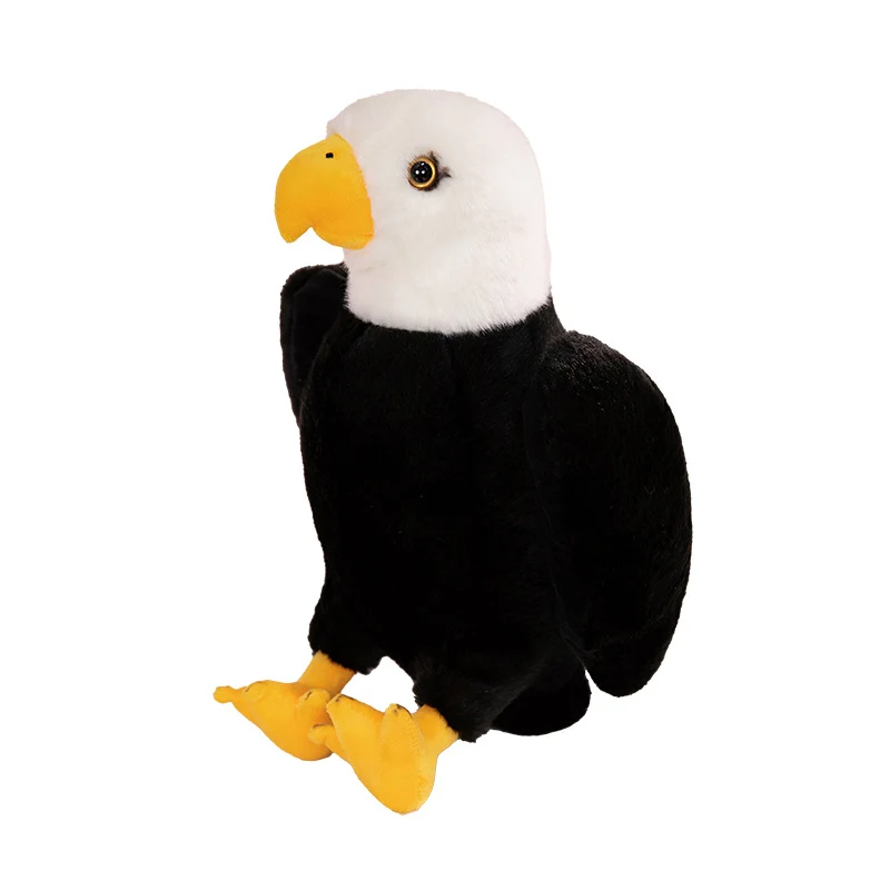 Realistic Sitting Bald Eagle Plush Collectible with Soft Faux-Fur & Detailed Beak and Feet Stornfield