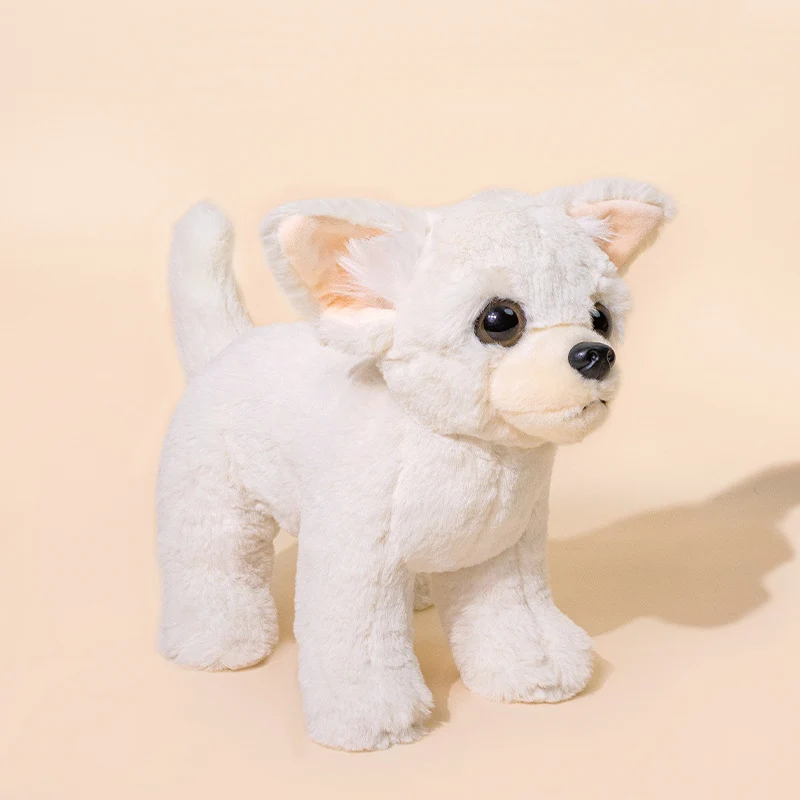 Realistic Seated Border Collie Plush Toy with Long Soft Fur Stornfield