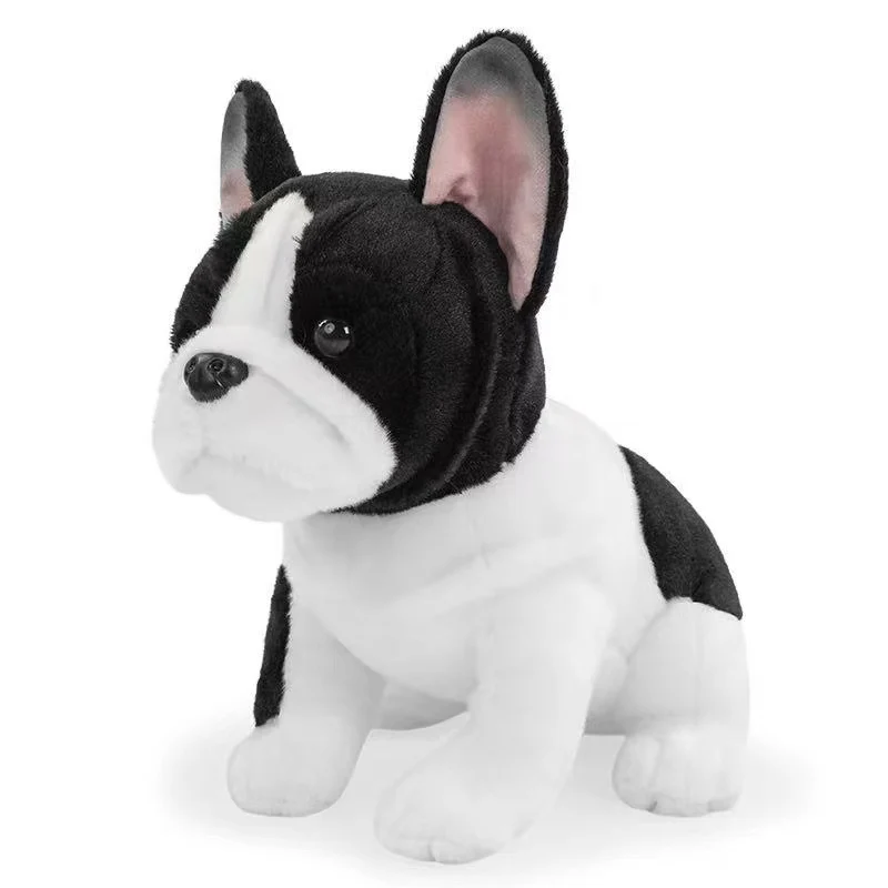 Realistic Seated Border Collie Plush Toy with Long Soft Fur Stornfield