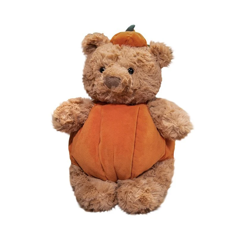 Pumpkin Costume Plush Teddy Bear with Squishy Body and Ultra-Soft Fur Stornfield