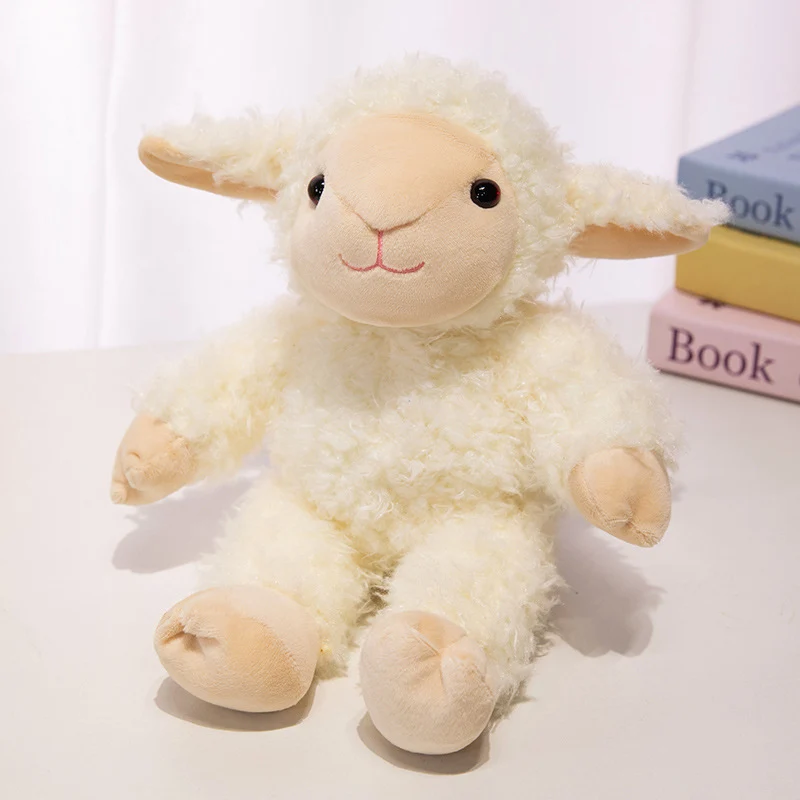 Premium Plush Lamb Comforter Stuffed Toy with Soft Faux-Fur and Embroidered Features Stornfield