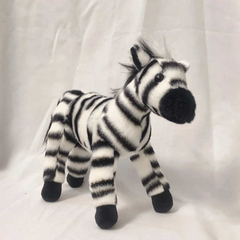 Plush Zebra Stuffed Animal with Soft Striped Fur and Realistic Mane Stornfield