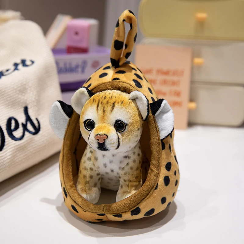 Plush Tiger Peekaboo Nest Comforter Toy with Hooded Pocket and Removable Cub Stornfield