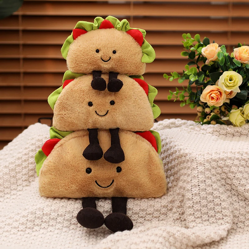 Plush Taco Character Sitting Toy with Dangling Corduroy Legs Stornfield