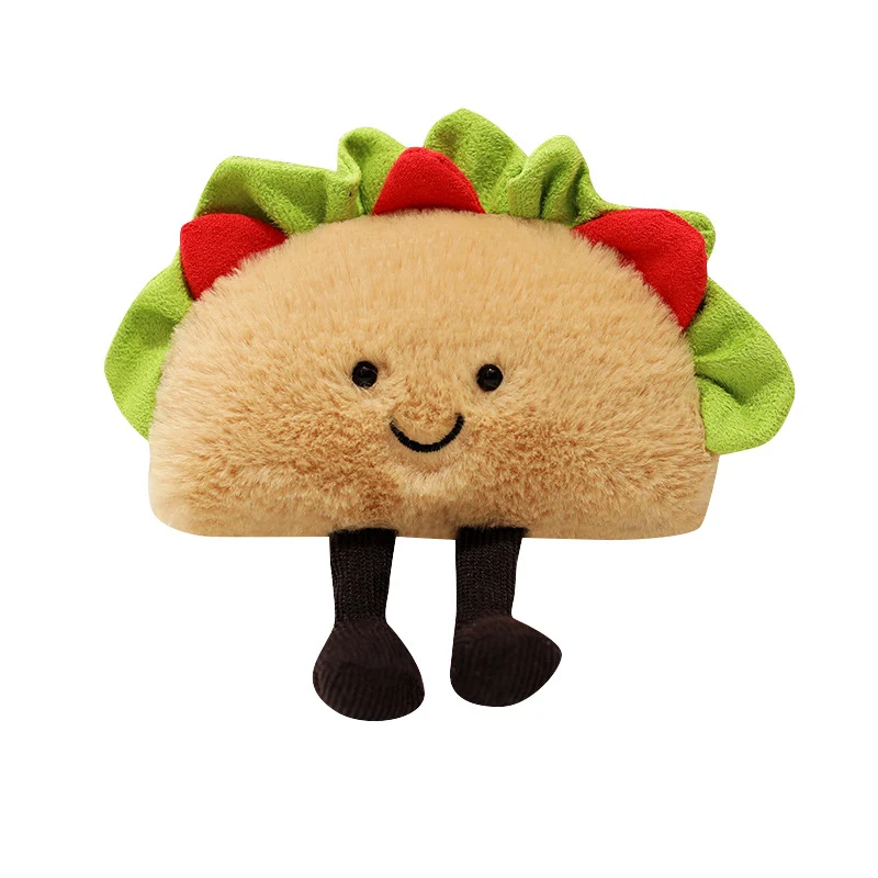 Plush Taco Character Sitting Toy with Dangling Corduroy Legs Stornfield