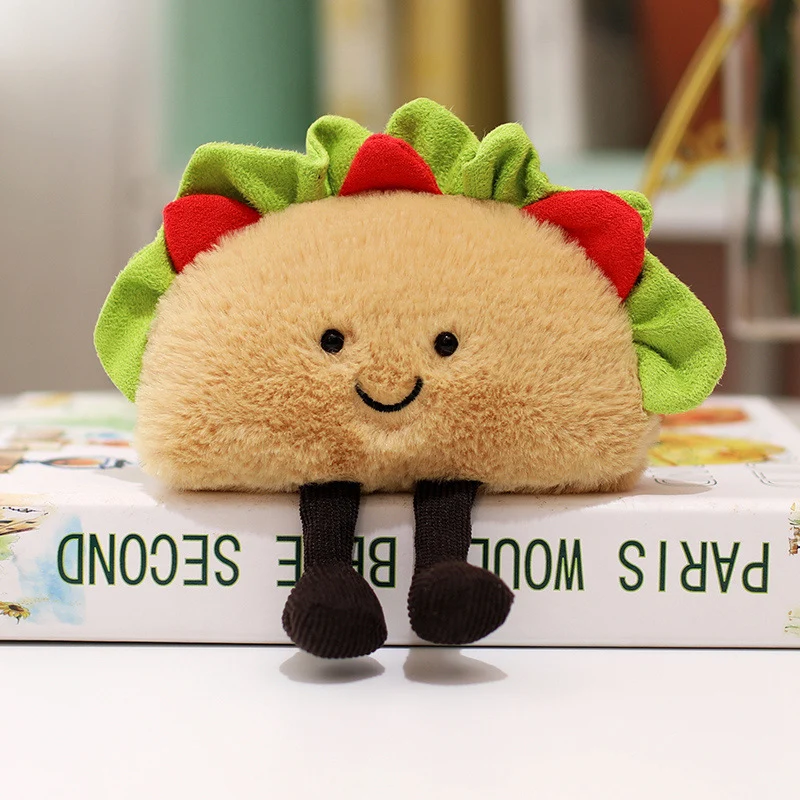 Plush Taco Character Sitting Toy with Dangling Corduroy Legs Stornfield