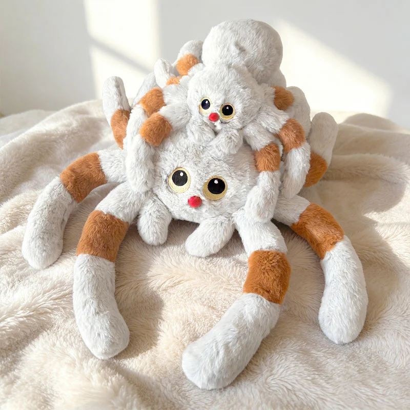 Plush Spider Soft Toy with Bendable Legs and Embroidered Face Stornfield