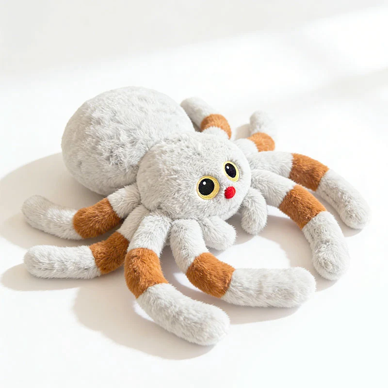 Plush Spider Soft Toy with Bendable Legs and Embroidered Face Stornfield