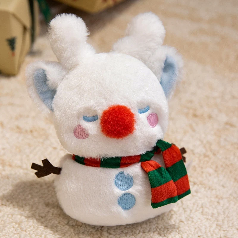 Plush Snowman Holiday Decorative Tabletop Soft Toy with Scarf & Felt Branch Arms Stornfield
