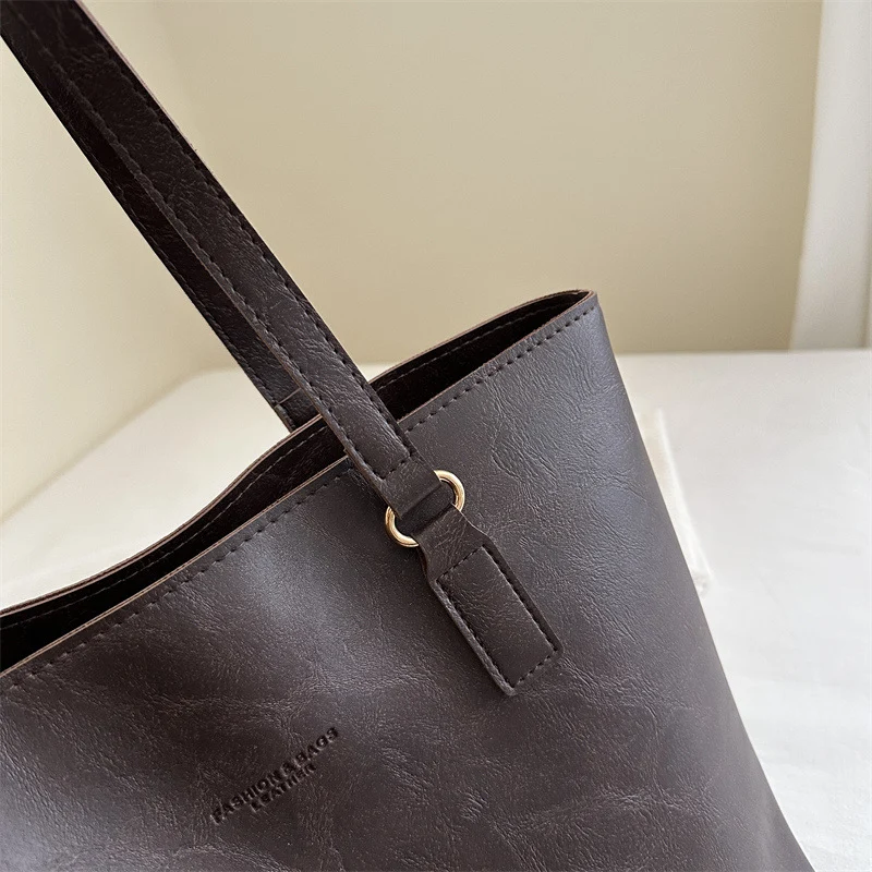 Klassische Vegane Leder Schulter Tasche