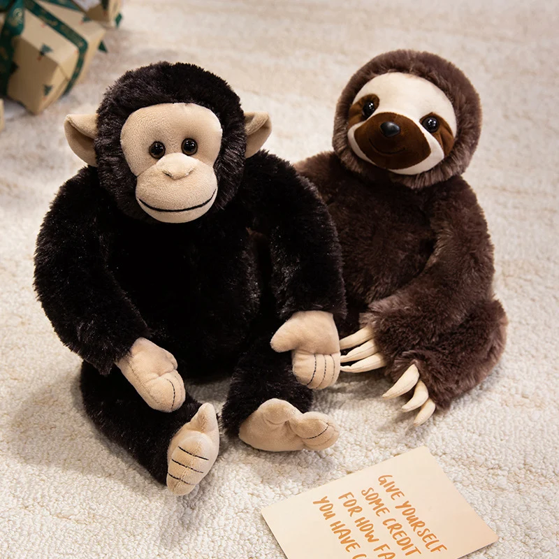 Plush Sitting Sloth Cuddle Companion with Weighted Huggable Body and Realistic Claw Details Stornfield