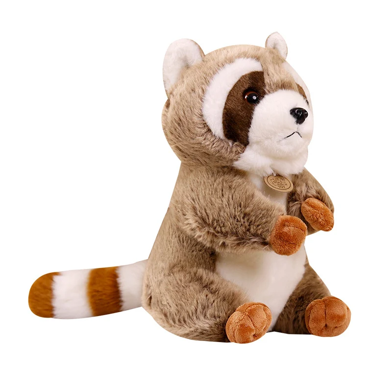 Plush Sitting Raccoon Collectible Soft Toy with Huggable Body and Embroidered Details Stornfield