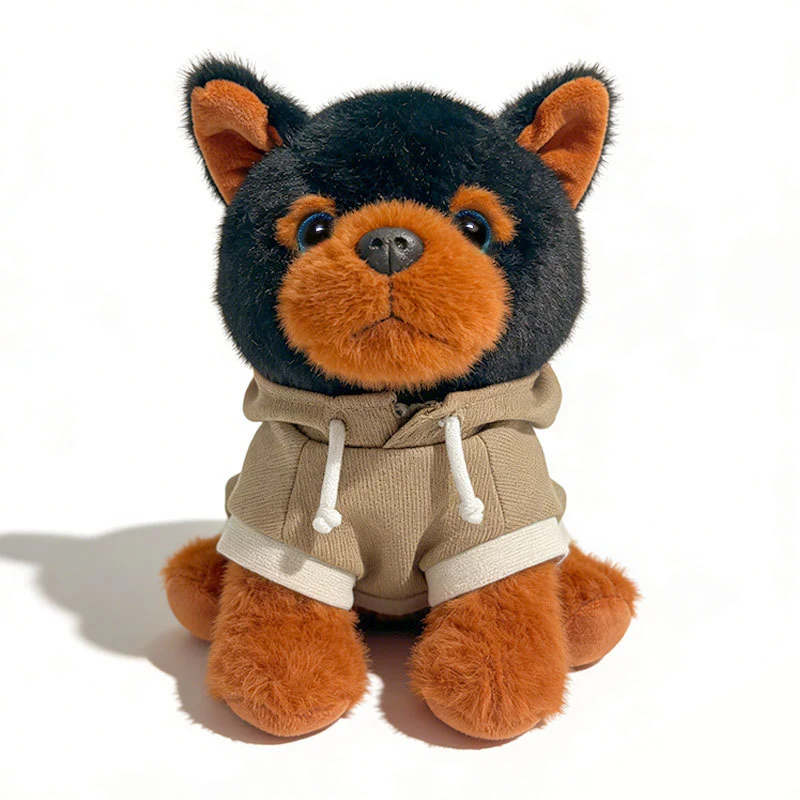 Plush Sitting Puppy in Hooded Sweatshirt Collectible Soft Toy Stornfield
