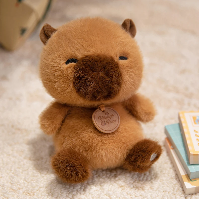 Plush Sitting Piglet Comforter Toy with Embroidered Paw Charm and Pendant Stornfield